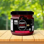 pote geleia de morango com pimenta mesa fundo plantas pepper sweet pepper