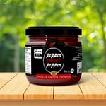 pote geleia de pimenta defumada mesa fundo plantas pepper sweet pepper