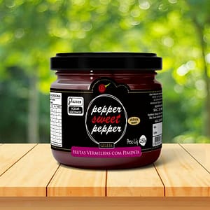 pote geleia de frutas vermelhas com pimenta mesa fundo plantas pepper sweet pepper