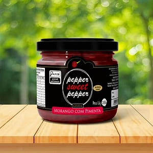 pote geleia de morango com pimenta mesa fundo plantas pepper sweet pepper