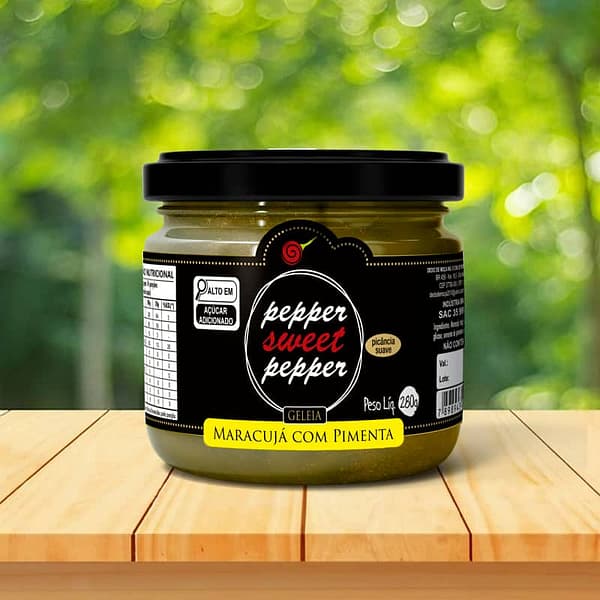 pote geleia de maracujá com pimenta mesa fundo plantas pepper sweet pepper