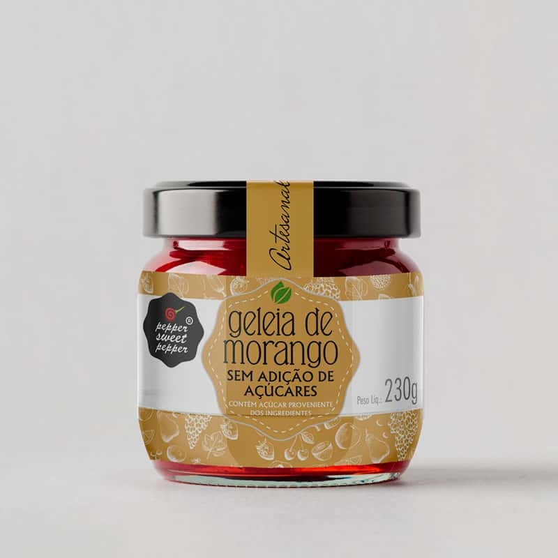 Geléia Morango com Pimenta Toque Natural 200gr - Von Aroma